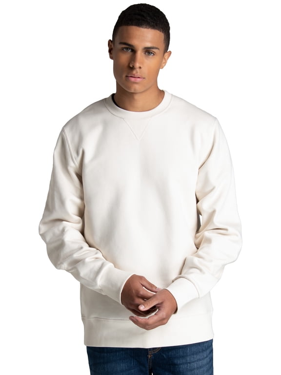 Men's Crafted Comfort Super Soft Cotton Blend Fleece Crew Sweatshirt, Sizes S - 2XL