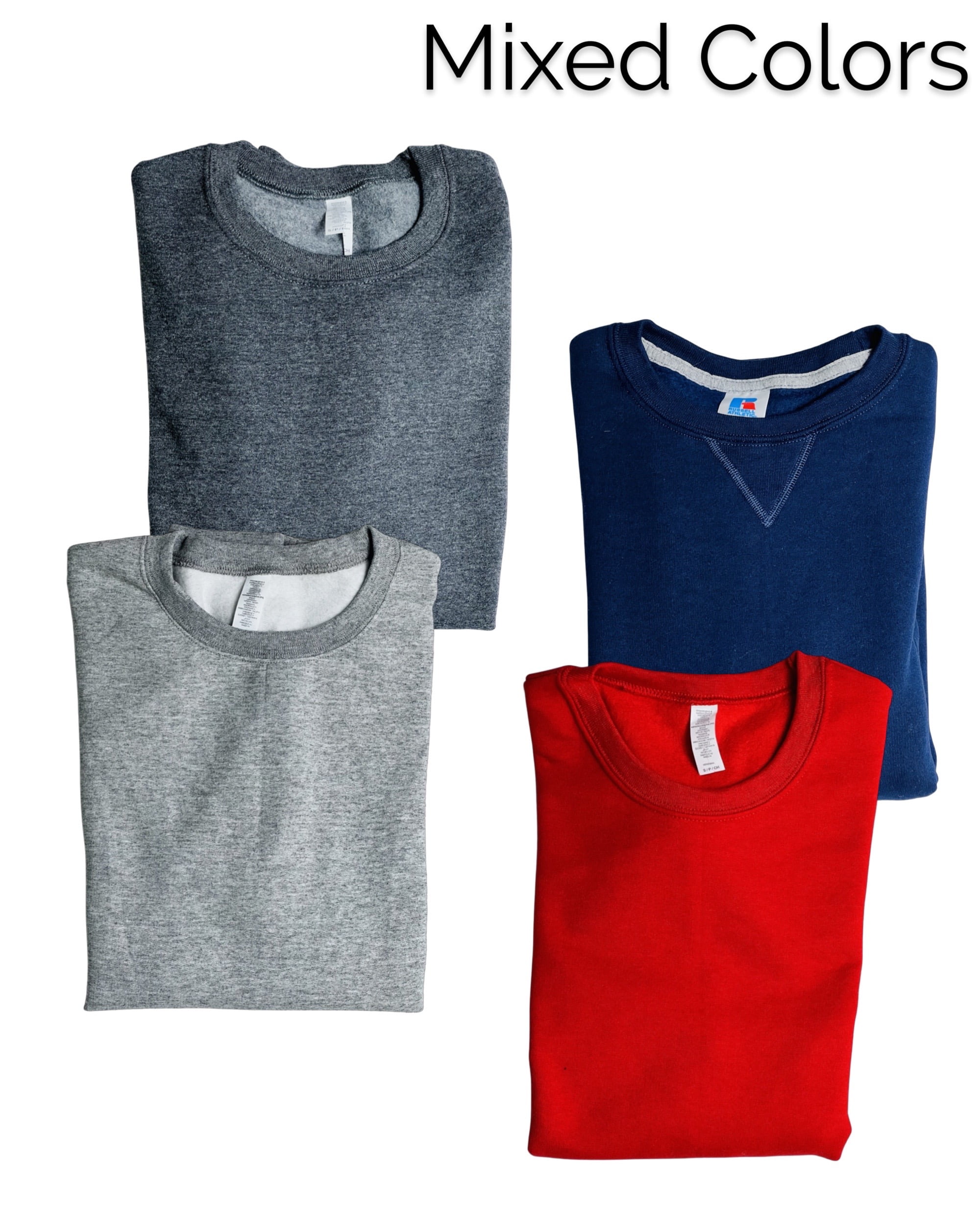 Fruit of the Loom Men's Essential Crew Neck Sweatshirt, Irregular