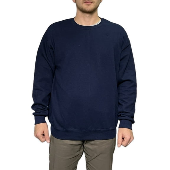 Fruit of the Loom Men's Crew Neck Sweatshirt Irregular Navy S-4XL