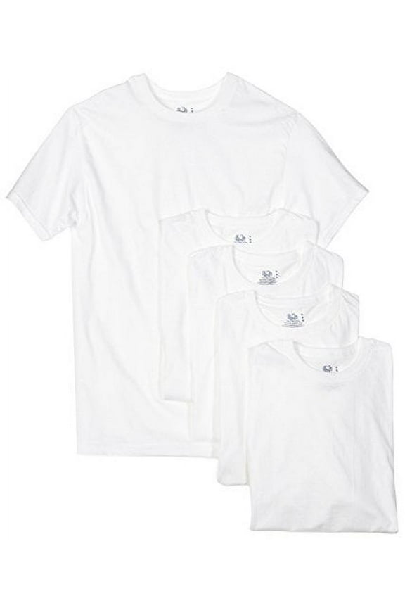 Men's Crew-Neck T-Shirt 5-Pack White, X-Large Tall