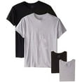 thumbnail image 1 of Fruit of the Loom Men's Crew Neck T-Shirt Multipack (Black/Gray, X-Large (42"-44" Chest)), 1 of 2