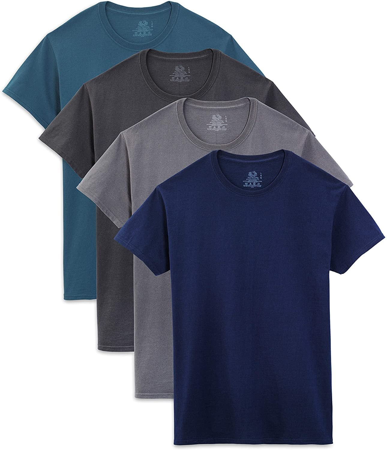 Fruit of the Loom Men's Crew Neck T-Shirt Pack of 4