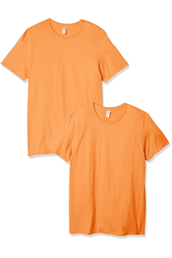 Men's Crew T-Shirt (2 Pack), Orange Sherbet, XX-Large
