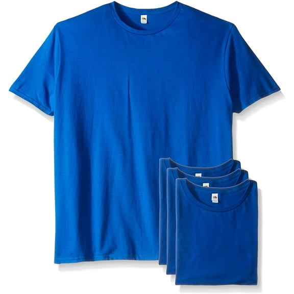 Fruit of the Loom Men's Crew T-Shirt 4 Pack, Royal, X-Large