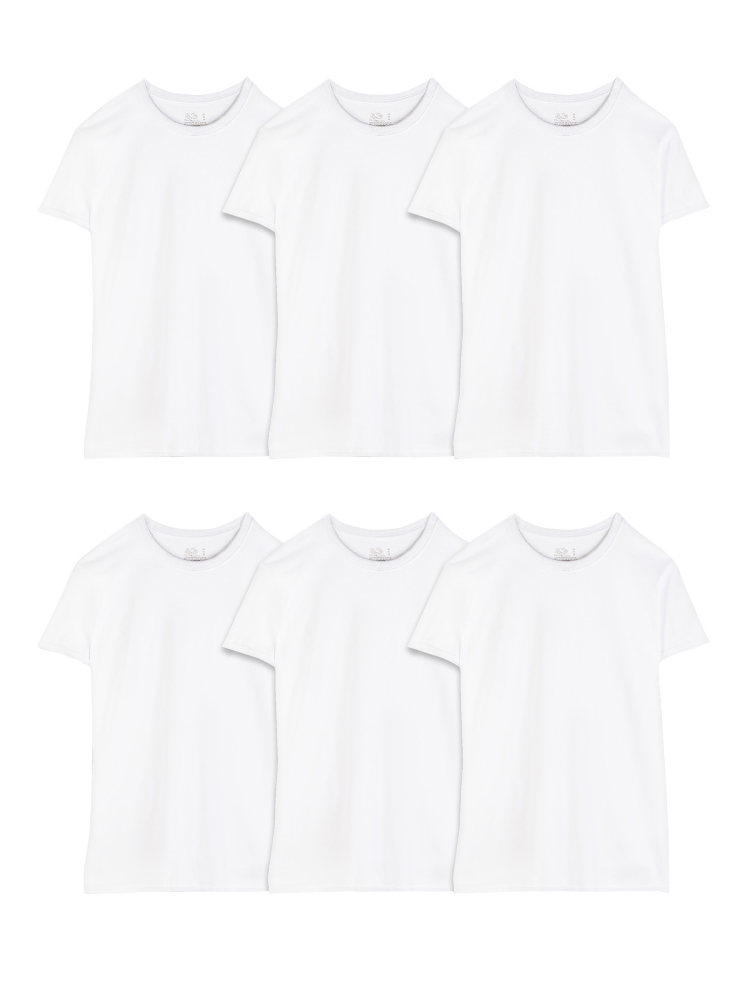 Fruit of the Loom Men's Crew Undershirts, 6 Pack - image 1 of 13