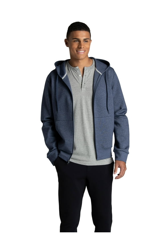 Men's Double Knit Full Zip Hooded Jacket
