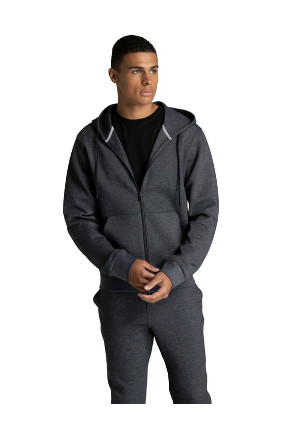 Men's Double Knit Full Zip Hooded Jacket