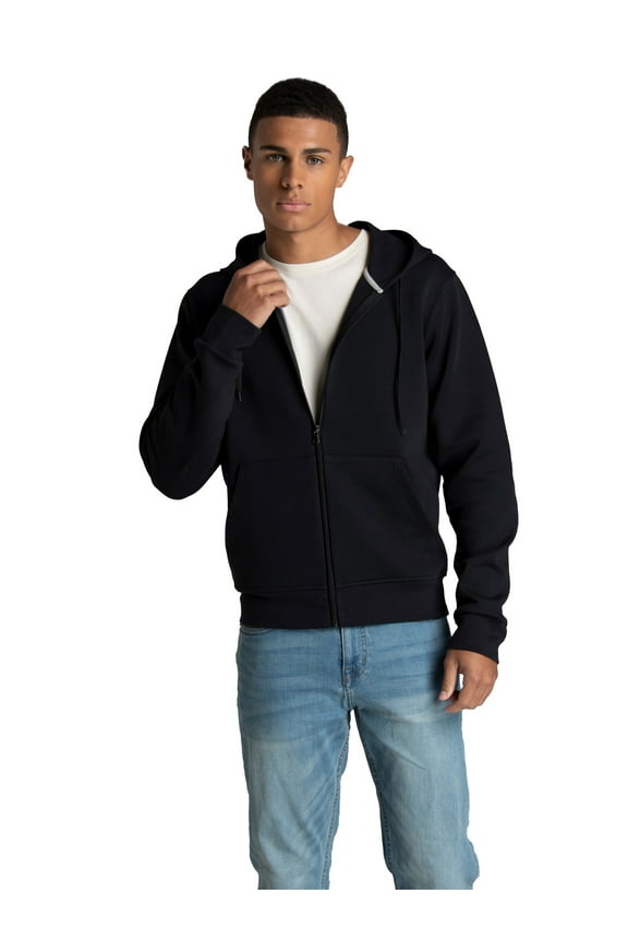 Men's Double Knit Full Zip Hooded Jacket