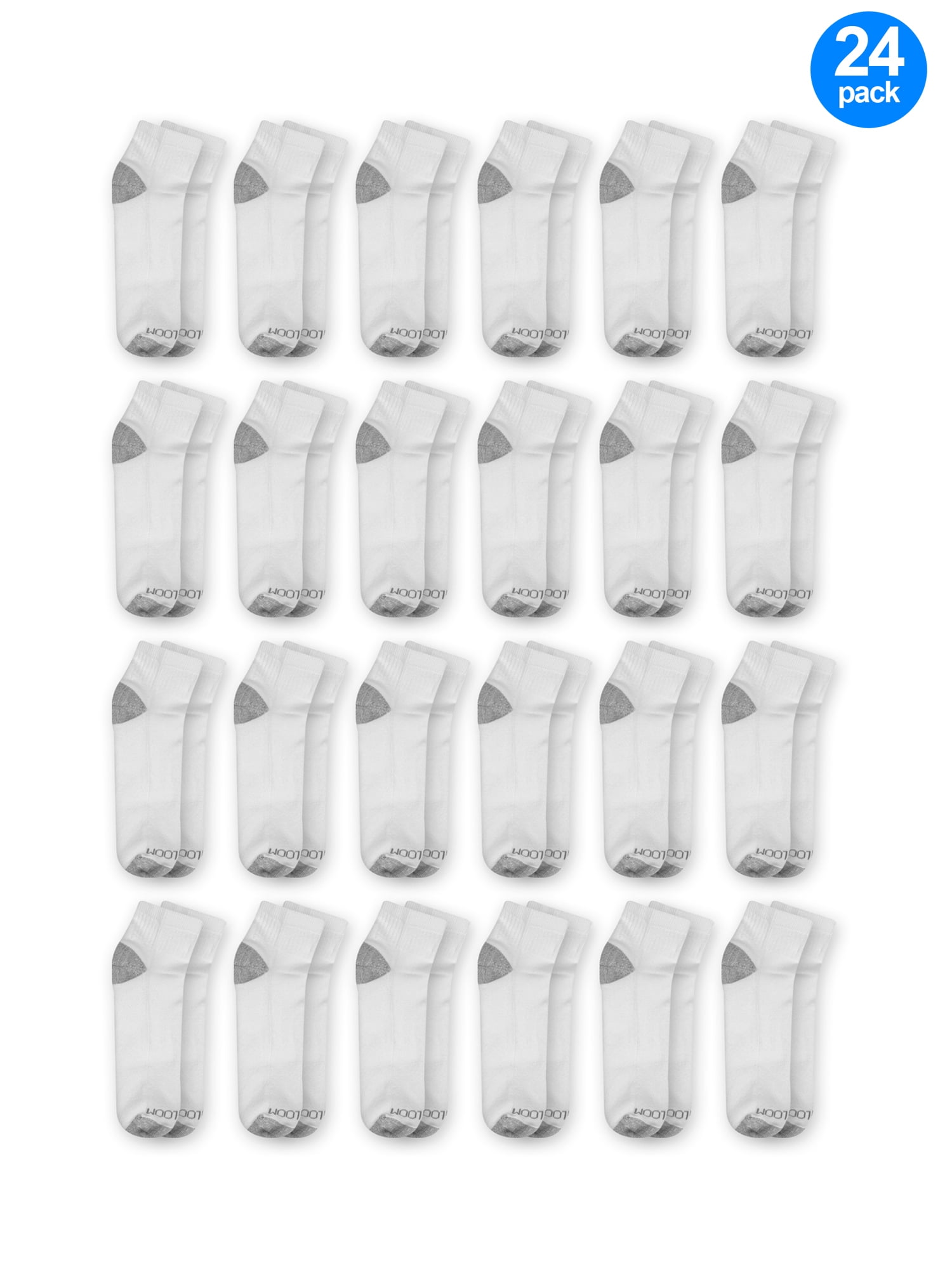 Fruit of the Loom Men's Dual Defense Ankle Socks Extra Value 24 Pack