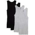 thumbnail image 1 of Fruit of the Loom Men's Dual Defense Black & Gray A-Shirts Sleeveless Tanks, 1 of 7