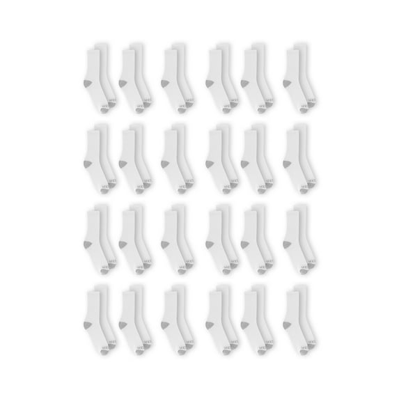Fruit of the Loom Men's Dual Defense Crew Socks Extra Value 24 Pack