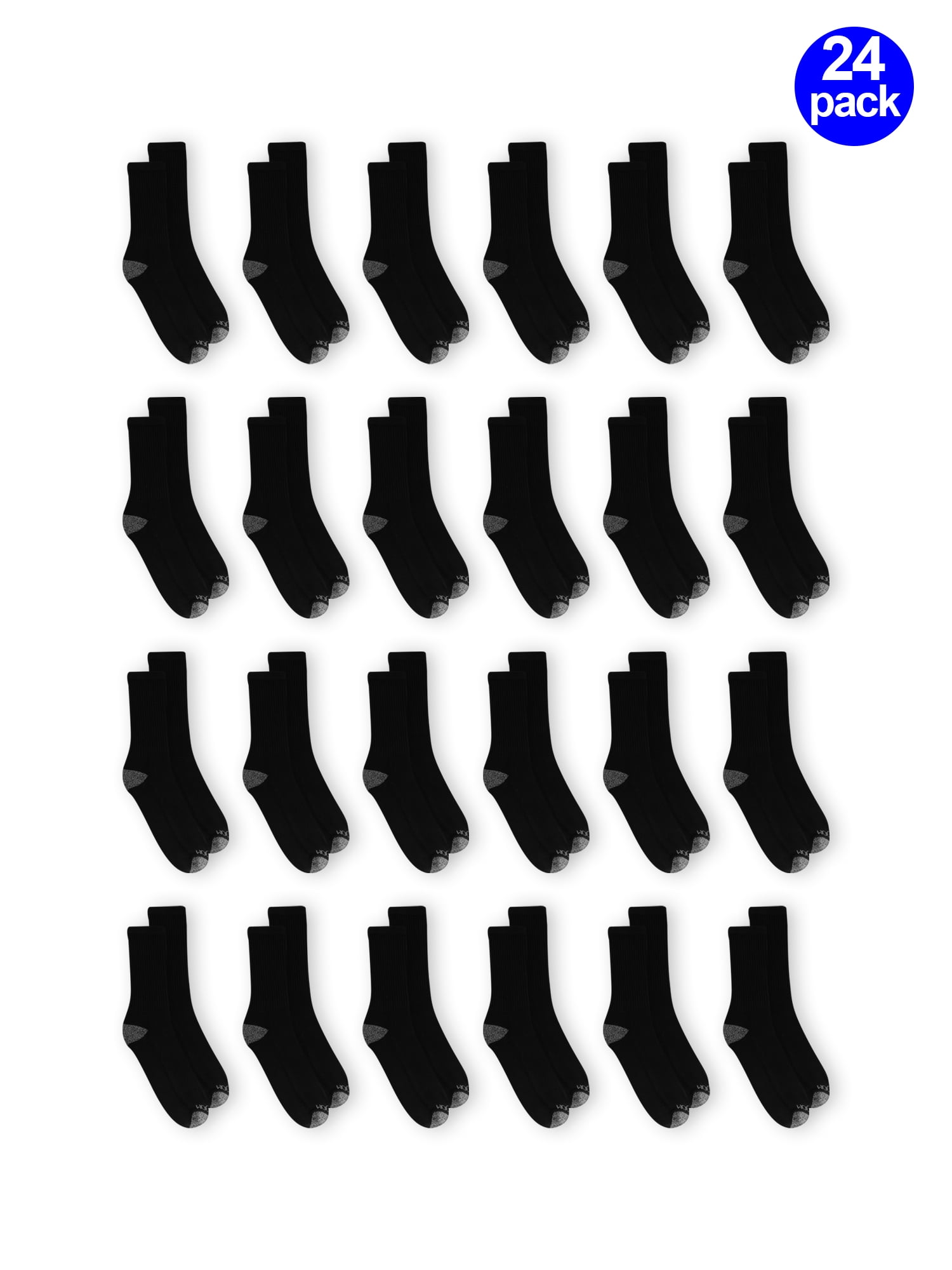 Fruit of the Loom Men's Dual Defense Crew Socks Extra Value 24 Pack ...