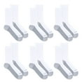 thumbnail image 1 of Fruit of the Loom Men's Dual Defense Crew Socks, White, Size 12-15 (6-pack), 1 of 11