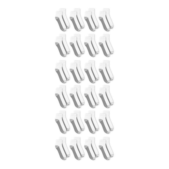Fruit of the Loom Men's Dual Defense Cushioned Ankle Socks, 24 Pack