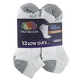 thumbnail image 1 of Fruit of the Loom Men's Dual Defense Low Cut Socks, 12 Pack, 1 of 13