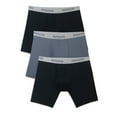 thumbnail image 1 of Fruit of the Loom Men's EverLight Black and Gray Boxer Briefs, 3 Pack, Size S-3XL, 1 of 9
