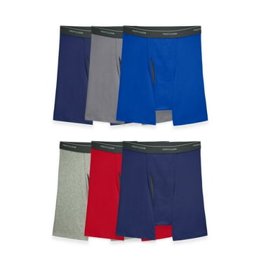 Fruit of the Loom Men's EverSoft CoolZone Boxer Briefs – 6-Pack, Moisture-Wicking, Mesh Fly, Multiple Colors, S-3XL