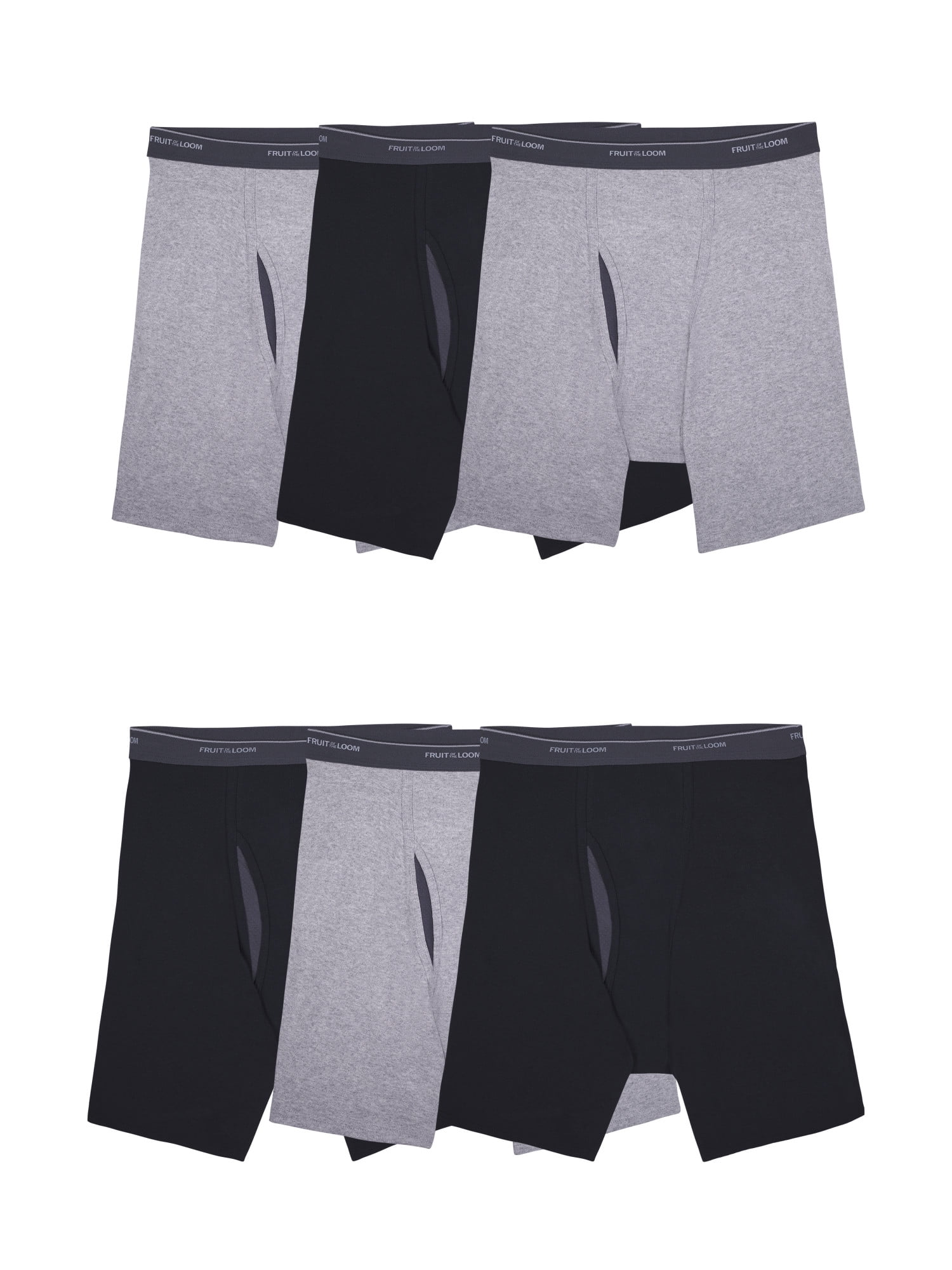 Fruit Of The Loom Fruit of the Loom Men's EverSoft CoolZone Boxer Briefs – 6-Pack, Moisture-Wicking, Mesh Fly, Multiple Colors, S-3XL