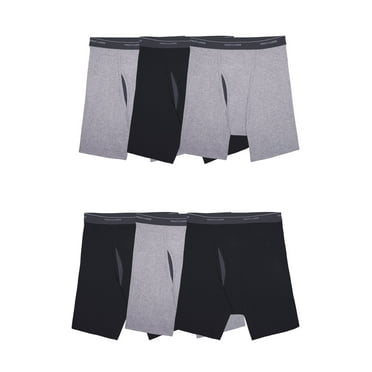 Fruit of the Loom Men's EverSoft CoolZone Boxer Briefs – 6-Pack, Moisture-Wicking, Mesh Fly, Multiple Colors, S-3XL