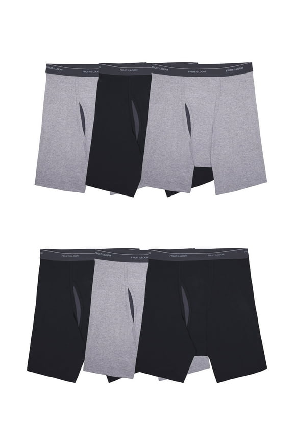 Men's EverSoft CoolZone Boxer Briefs – 6-Pack, Moisture-Wicking, Mesh Fly, Multiple Colors, S-3XL