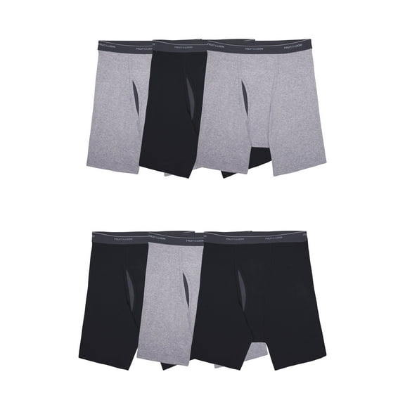 Fruit of the Loom Men's EverSoft CoolZone Boxer Briefs – 6-Pack, Moisture-Wicking, Mesh Fly, Multiple Colors, S-3XL
