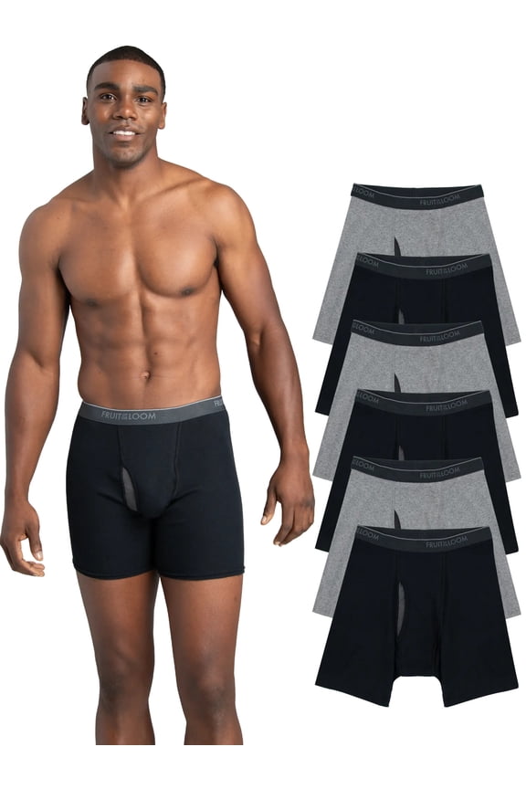 Men's CoolZone Boxer Briefs, Moisture‑Wicking, Mesh Fly, No Ride Up, Multipacks, Sizes S-3XL