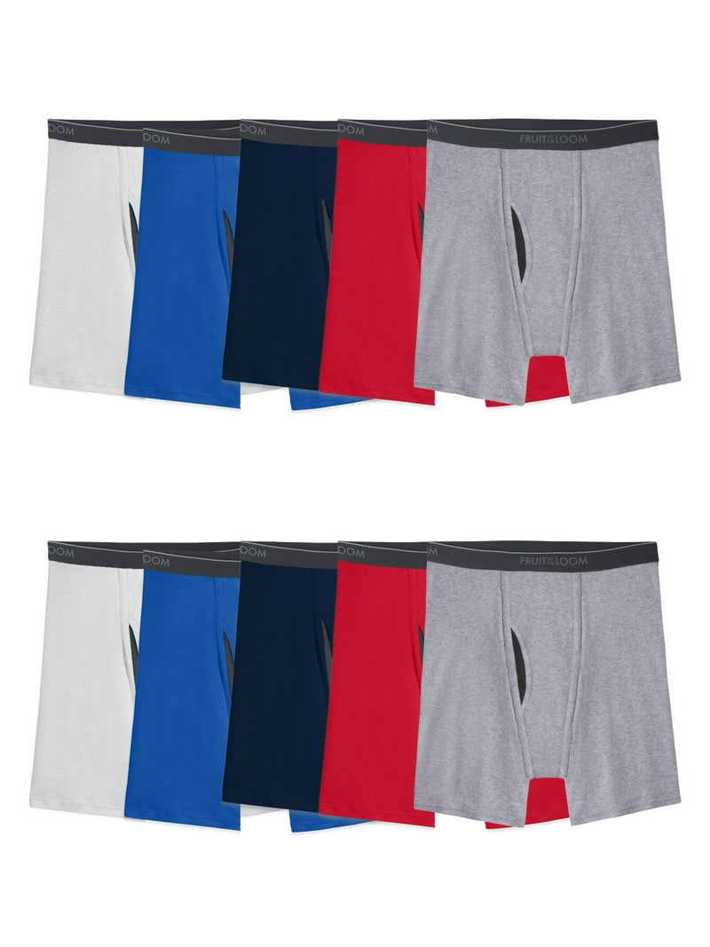 Fruit of the Loom Men's EverSoft CoolZone Fly Boxer Briefs, Super