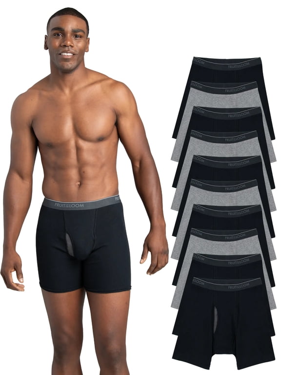 Men's CoolZone Boxer Briefs, Moisture‑Wicking, Mesh Fly, No Ride Up, Multipacks, Sizes S-3XL