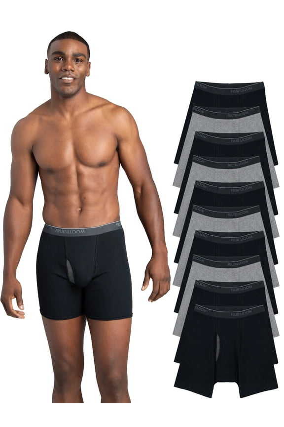 Men's CoolZone Boxer Briefs, Moisture‑Wicking, Mesh Fly, No Ride Up, Multipacks, Sizes S-3XL