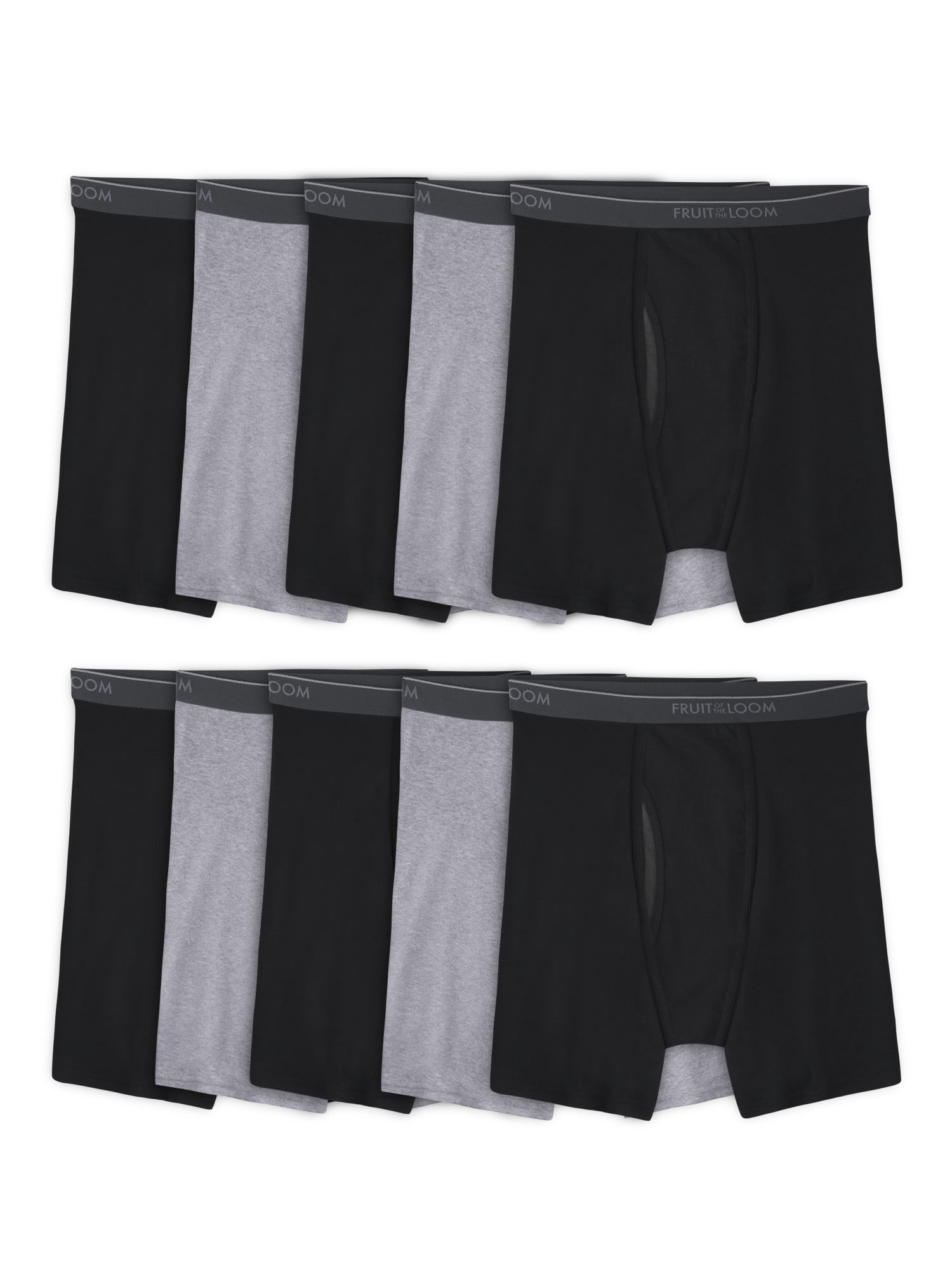 Fruit of the Loom Men's Stretch Cotton Boxer Briefs, 6-Pack