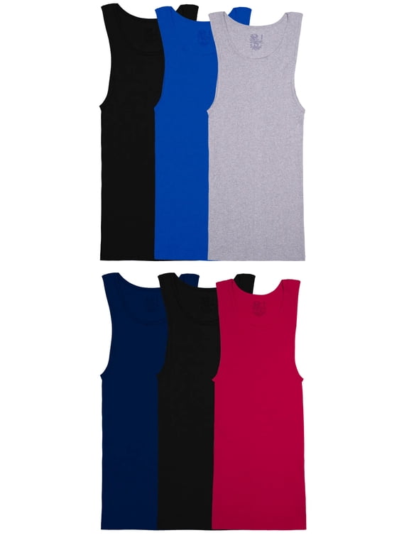 Men's Tank Top Undershirts, Soft Ribbed A-Shirts, Multipacks, Sizes S-3XL
