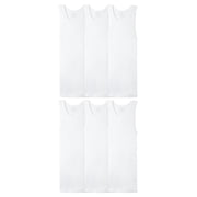 Fruit of the Loom Men's Cotton A‑Shirt Tank Top Undershirts, Moisture‑Wicking, Ribbed, Multipacks, Sizes S–5XB