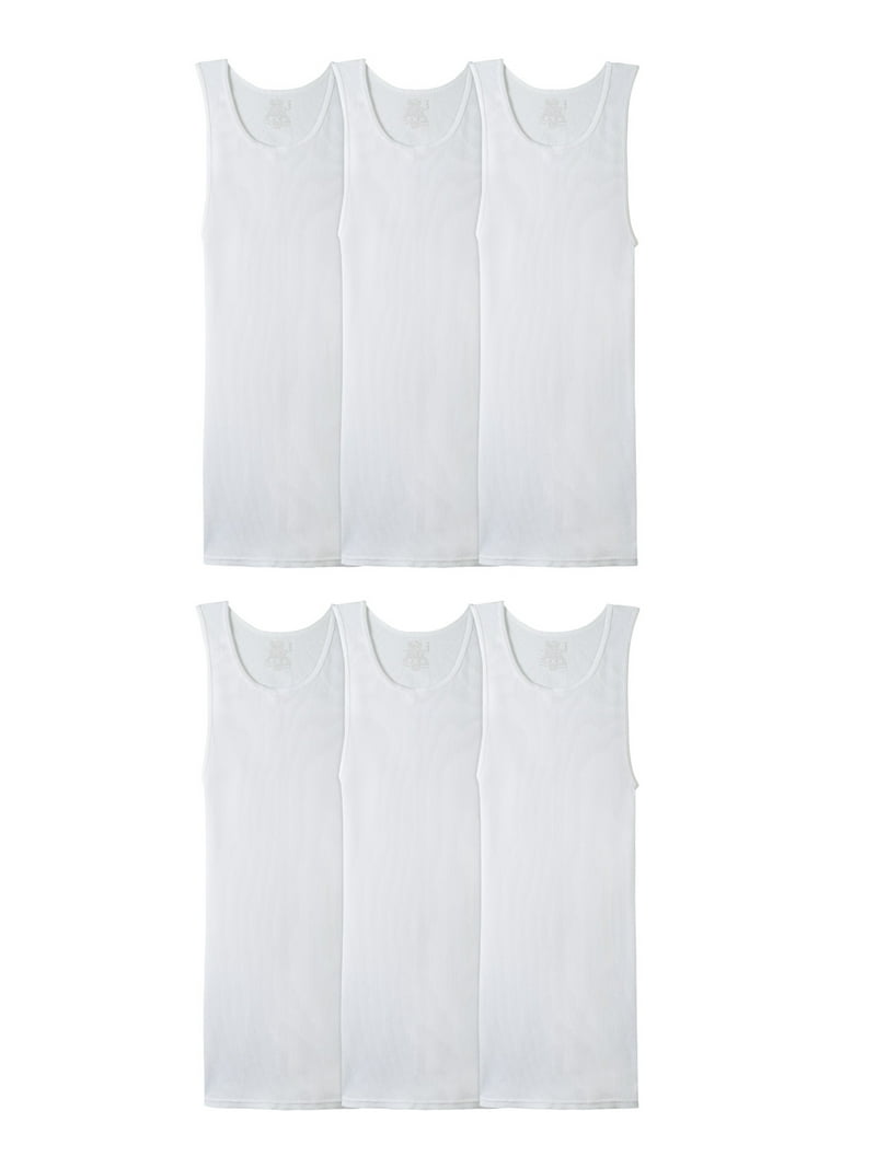 INSCRIRE×6(ROKU)COTTONHOLESHORTSLEEVETOP Fruit of the Loom Men's Comfortable A-Shirt Tank Undershirts
