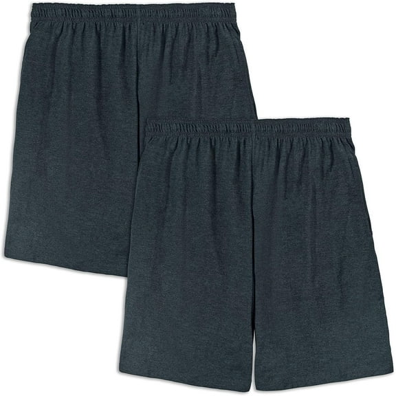 Fruit of the Loom Men's EverSoft Cotton Shorts with Pockets, 8.5-9.5" Inseam, 2 Pack