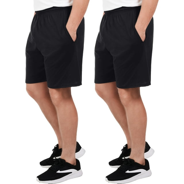 Fruit of the Loom Men's EverSoft Cotton Shorts with Pockets, 8.5-9.5" Inseam, 2 Pack