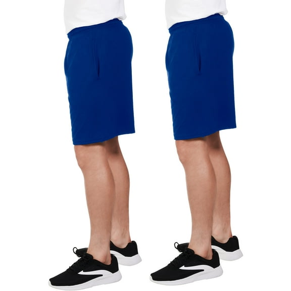 Fruit of the Loom Men's EverSoft Cotton Shorts with Pockets, 8.5-9.5" Inseam, 2 Pack