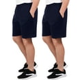 thumbnail image 1 of Fruit of the Loom Men's EverSoft Cotton Shorts with Pockets, 8.5-9.5" Inseam, 2 Pack, 1 of 8