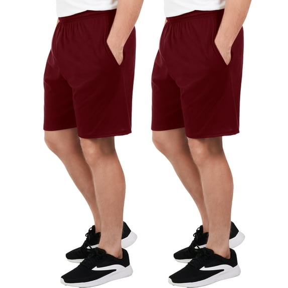 Fruit of the Loom Men's EverSoft Cotton Shorts with Pockets, 8.5-9.5" Inseam, 2 Pack