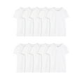 thumbnail image 1 of Fruit of the Loom Men's EverSoft White Crew Neck Undershirts, Moisture-Wicking Cotton Short Sleeve T-Shirts, Super Value 10-Pack, 1 of 11