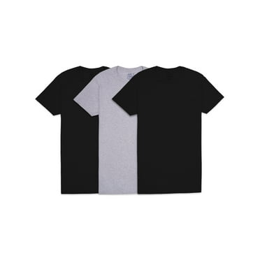 Fruit of the Loom Men's EverSoft Crew Neck Undershirts, Moisture-Wicking Short Sleeve T-Shirts, Tag-Free Multipacks