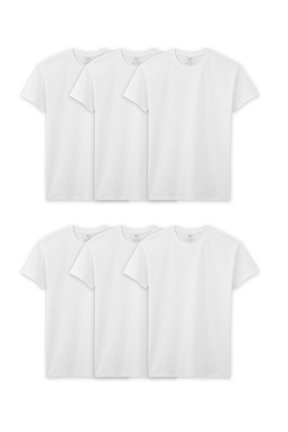 Men's Crew Neck T-Shirt Undershirts, White Multipacks, Also Available in Big & Tall