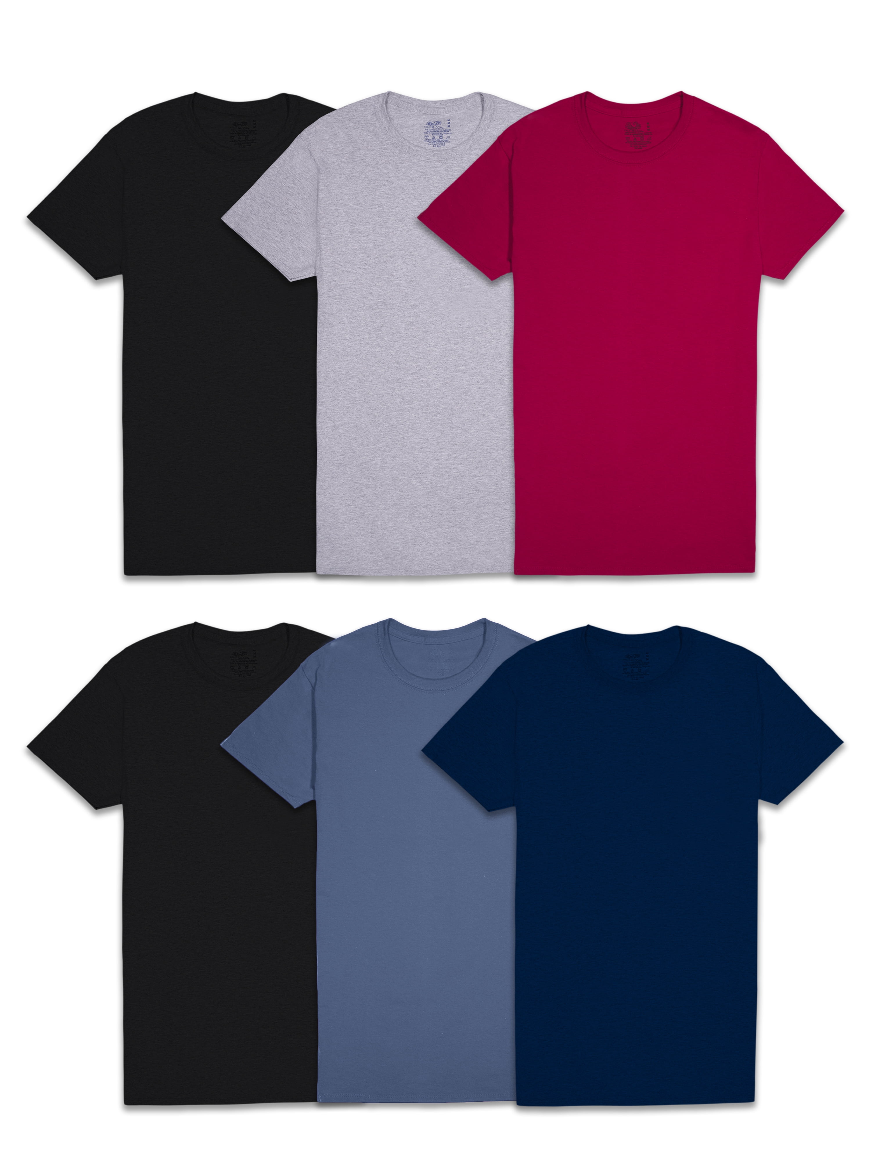 全てのアイテム the of Fruit Loom 6-Pack Undershirts, Crew Tagless Men's Clothing