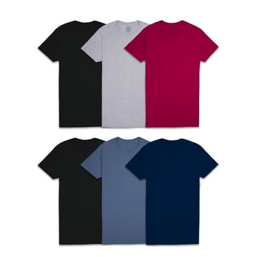 Fruit of the Loom Men's EverSoft Crew Neck Undershirts, Moisture-Wicking Short Sleeve T-Shirts, Tag-Free Multipacks