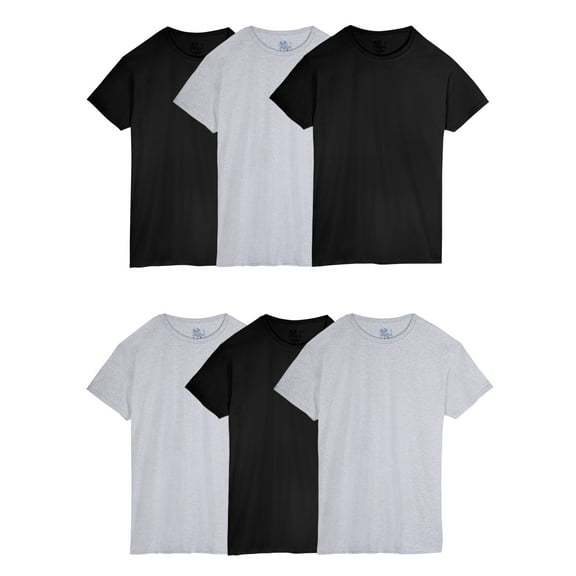Fruit of the Loom Men's Crew Neck T-Shirt Undershirts, Assorted Color Multipacks, Sizes S-3XL