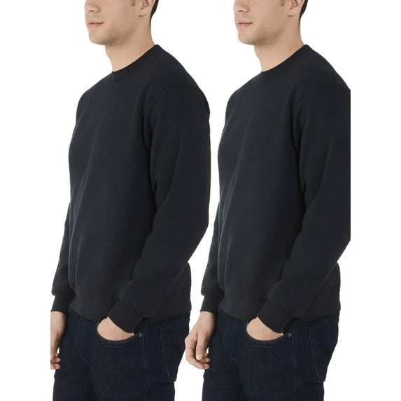 Fruit of the Loom Men's EverSoft Fleece Crew Sweatshirt, 2 Pack