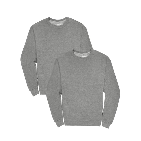 Fruit of the Loom Men's EverSoft Fleece Crew Sweatshirt, 2 Pack