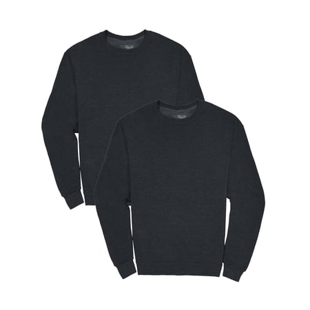 Fruit of the Loom Men's EverSoft Fleece Crew Sweatshirt, 2 Pack