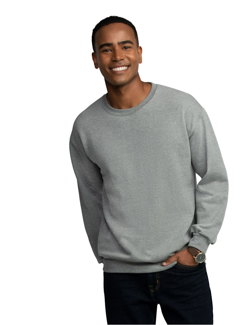 ttt_msw fruits crew neck sweat（GREY） Fruit of the Loom Men's EverSoft Fleece Cotton Pullover Crew