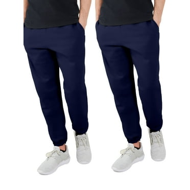 Fruit of the Loom Men's EverSoft Fleece Elastic Bottom Sweatpants, 2 Pack