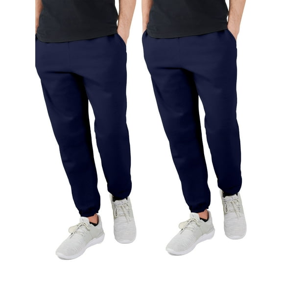Fruit of the Loom Men's EverSoft Fleece Elastic Bottom Sweatpants, 2 Pack